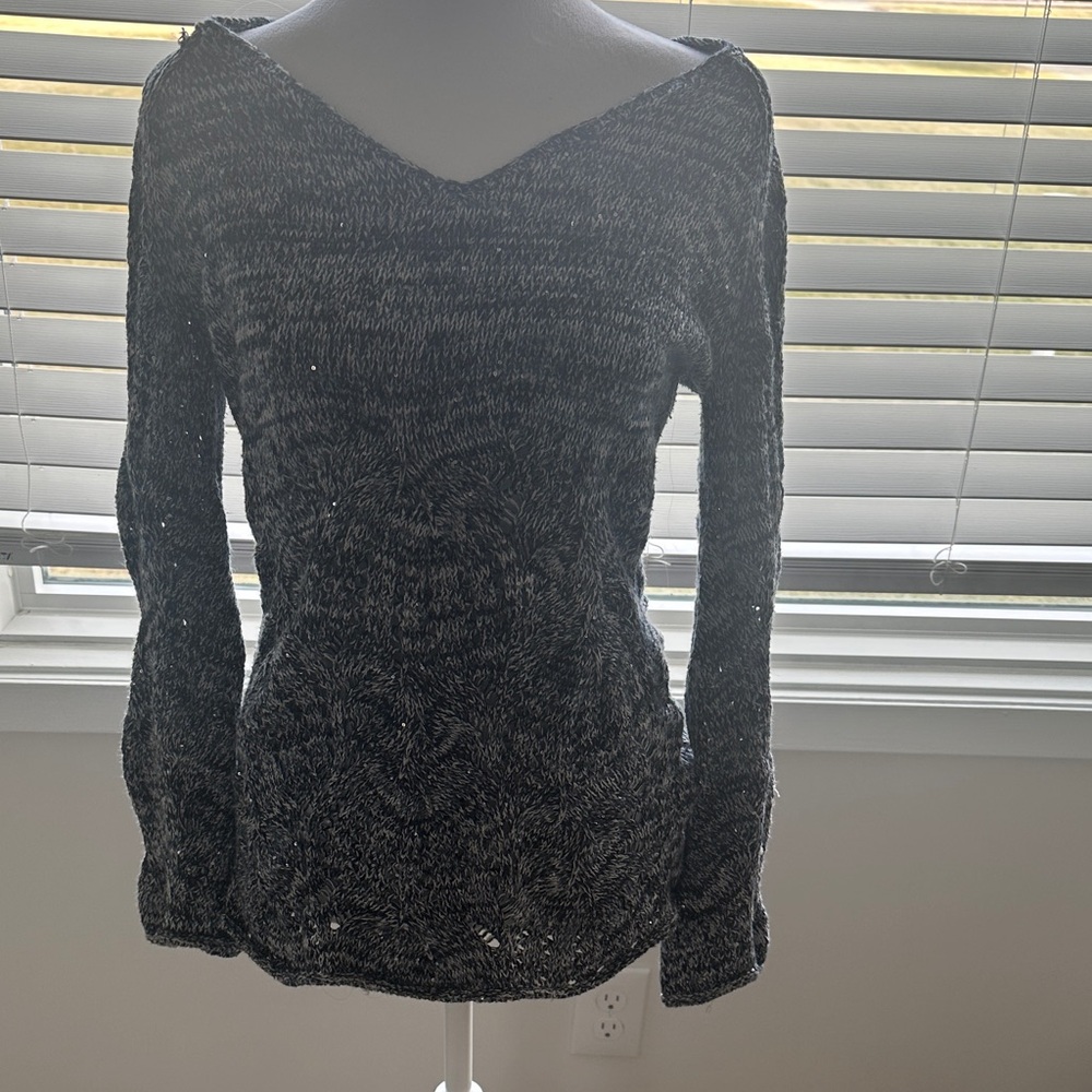 Women’s Inc navy  knit sweater with sequins size M